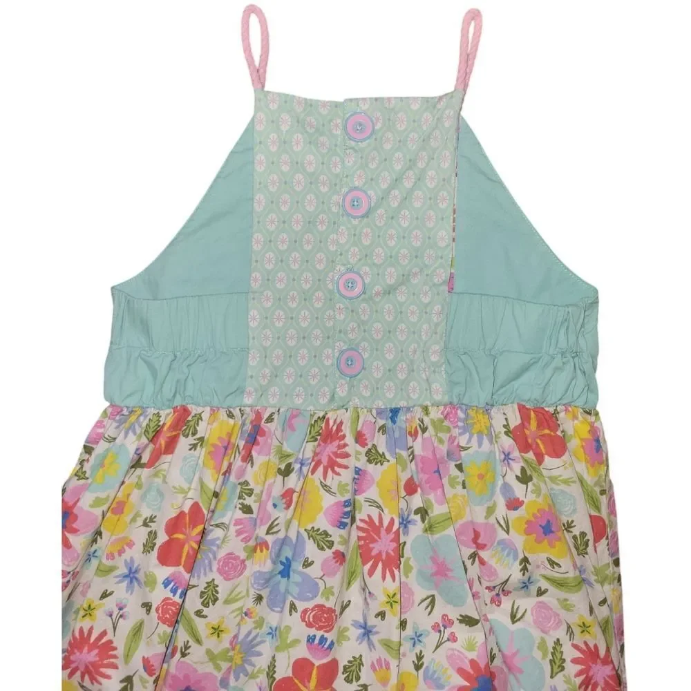 Girls Matilda Jane Sleeveless Flora and Fauna Dress Pink Floral 10